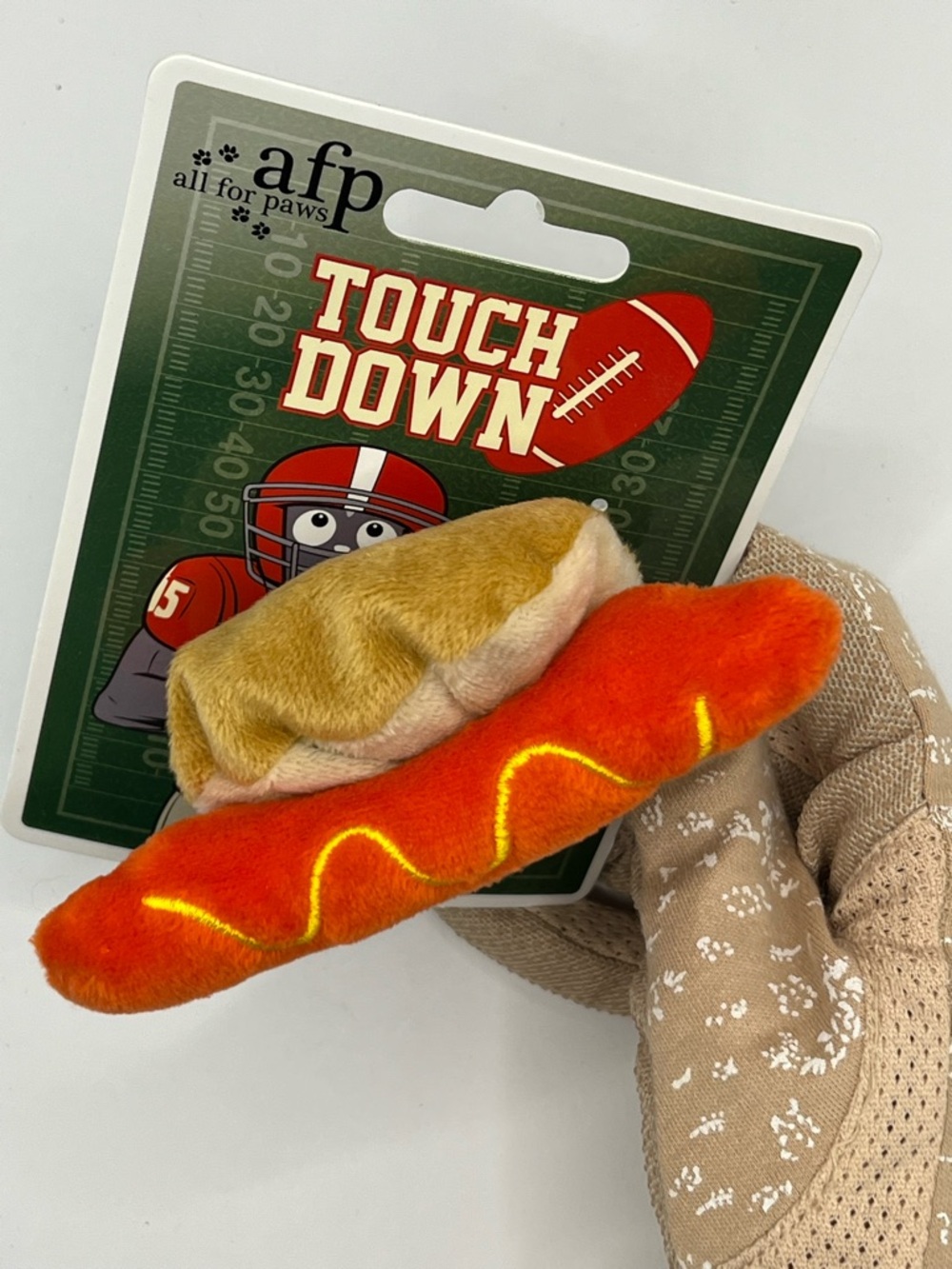 Hotdog Cat Toy Football Touchdown